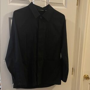 Murano Medium Men's Black Casual Button Down Shirt